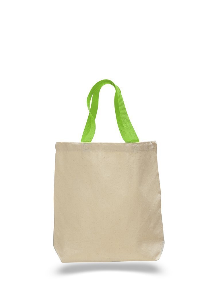 Cotton Canvas Tote Bags With Contrast Handles - BAGANDCANVAS.COM