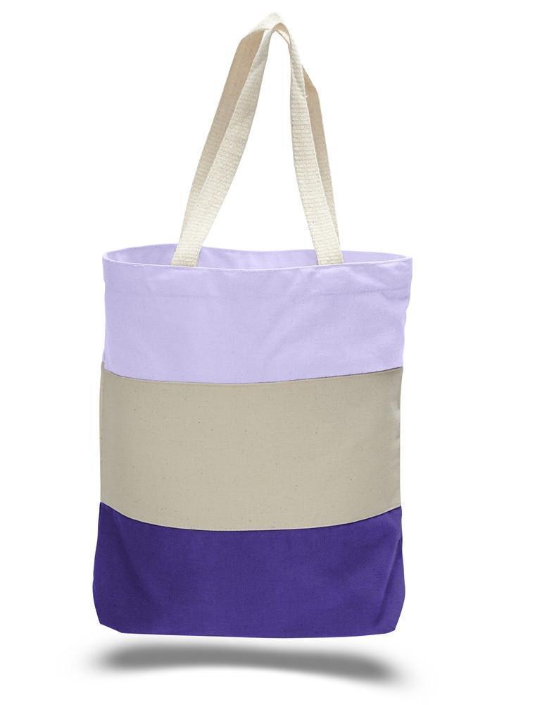Custom Heavy Canvas Tote Bags Tri-Color - BAGANDCANVAS.COM