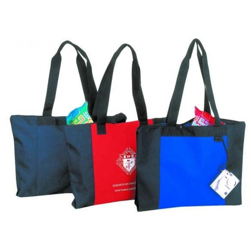 Polyester Zippered Tote Bag - BAGANDCANVAS.COM