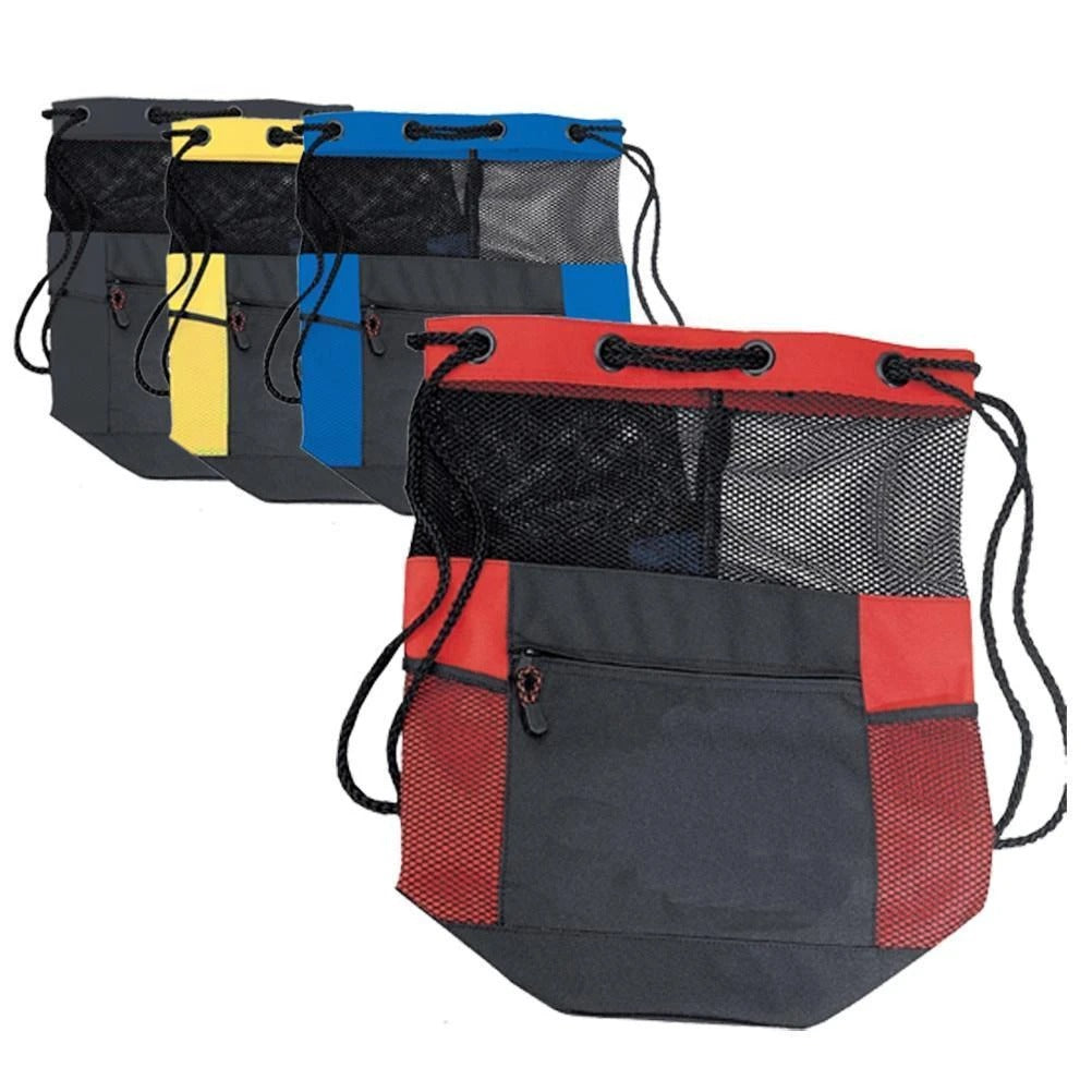 Expanded Polyester Mesh Bag / Drawstring Backpack - BAGANDCANVAS.COM