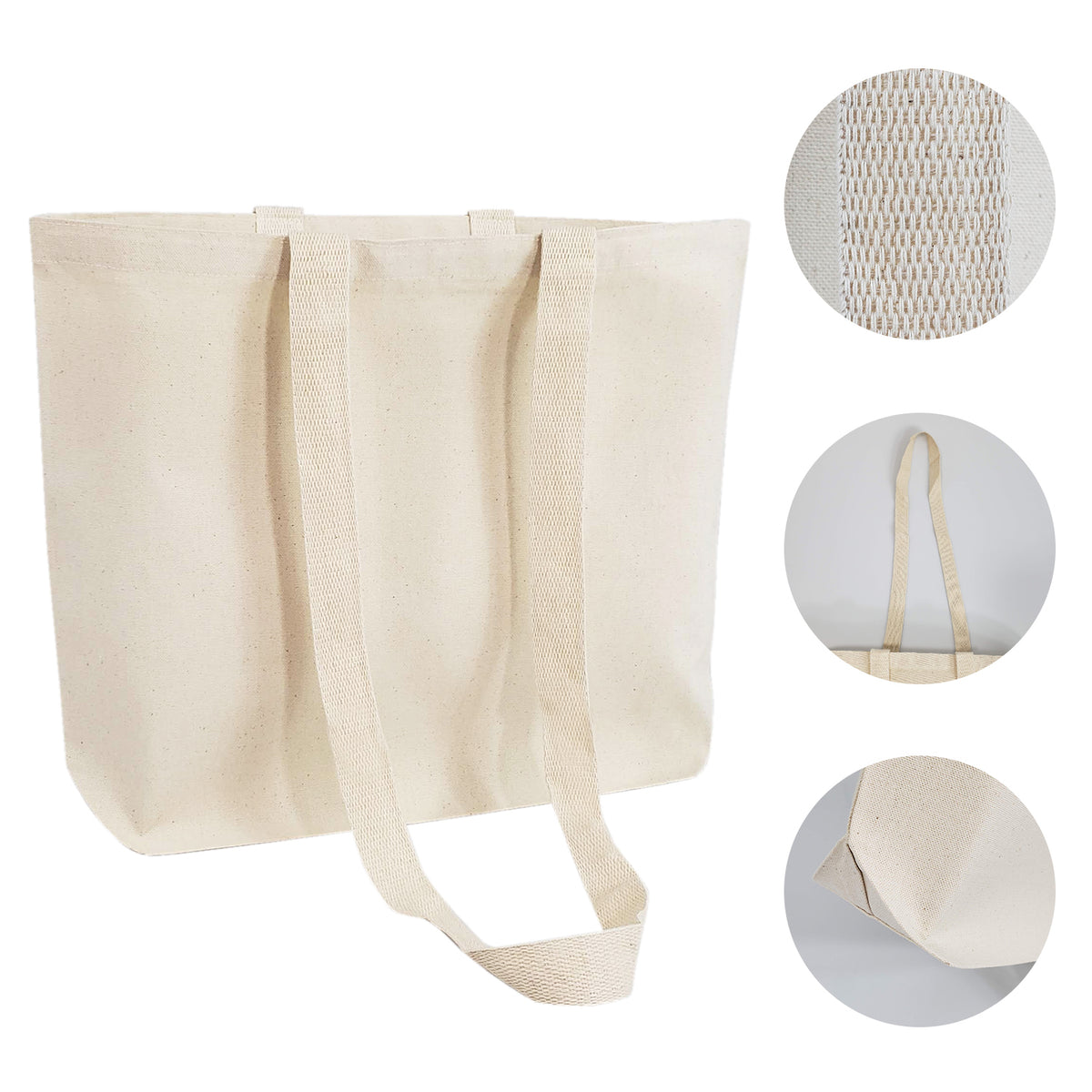 Heavy-Duty Cotton Canvas Tote Bag