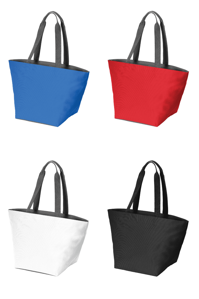 Carry All Zip Polyester Canvas Tote Bag - BAGANDCANVAS.COM