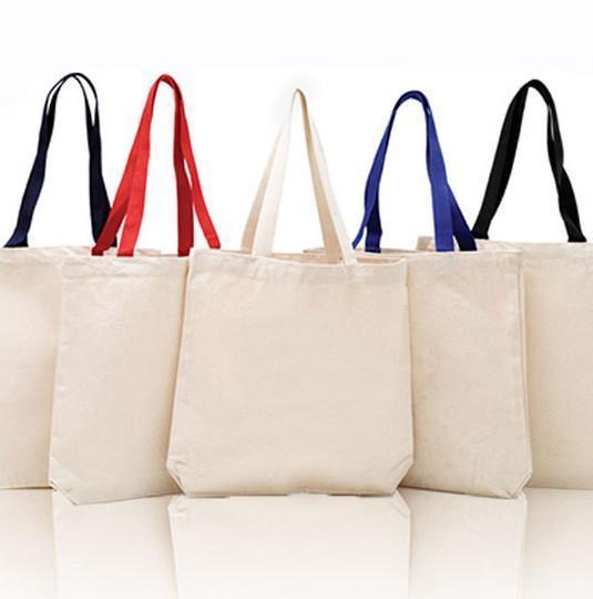 Cotton Canvas Tote Bags With Contrast Handles BAGANDCANVAS.COM