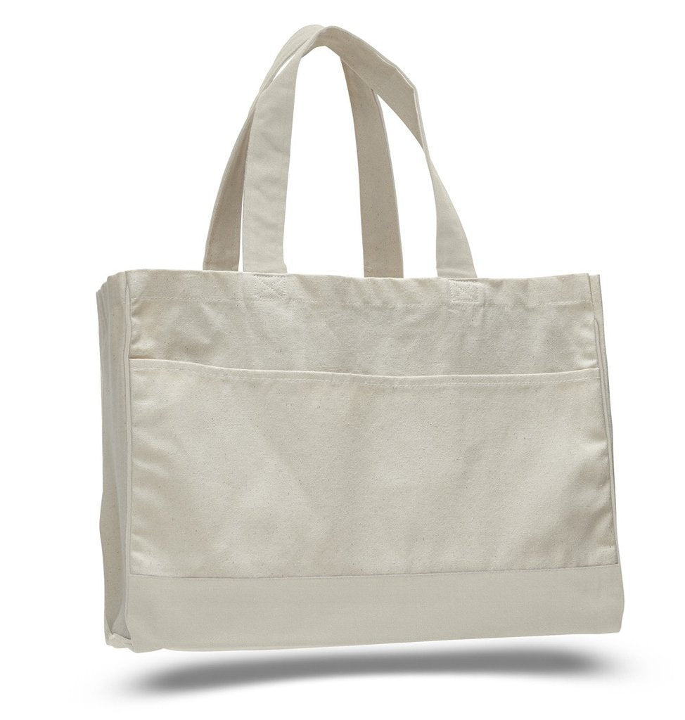 Cotton bag with zip top
