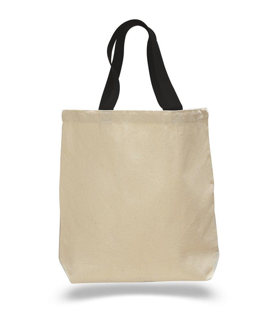 Custom Cotton Canvas Tote Bags With Contrast Handles