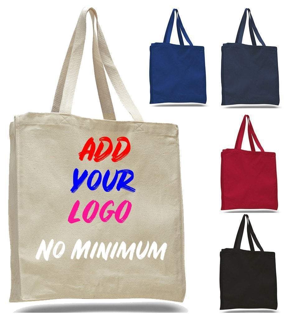 Custom Heavy Wholesale Canvas Tote Bags With Full Gusset - Customized - BAGANDCANVAS.COM
