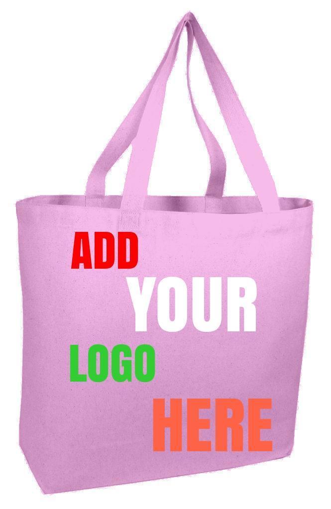 Custom Jumbo Canvas Tote Bag Web Handles - BAGANDCANVAS.COM