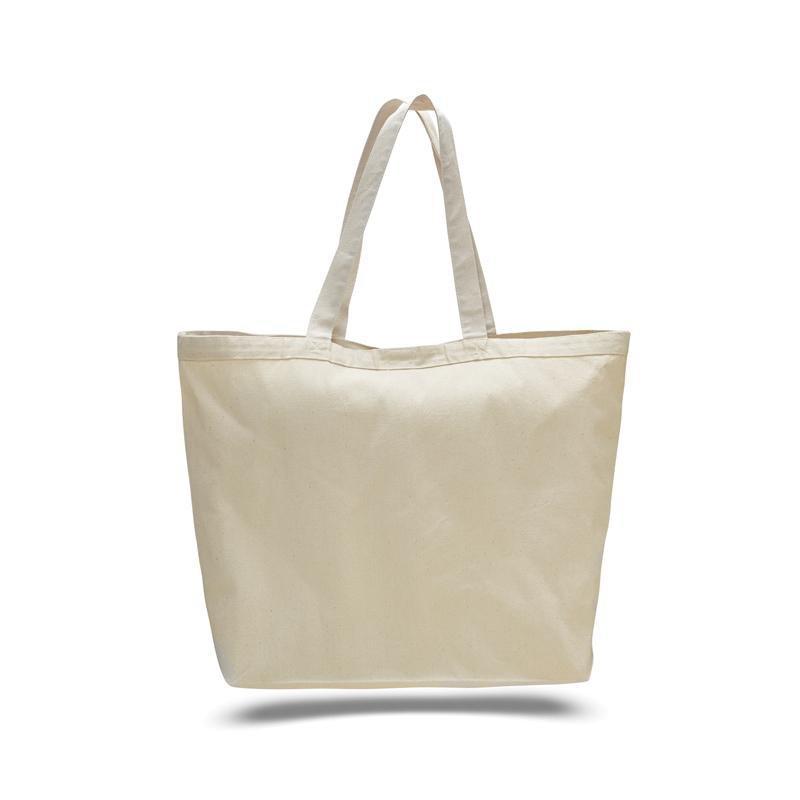 Custom Large Heavy Canvas Tote Bags With Hook And Loop Closure - BAGANDCANVAS.COM