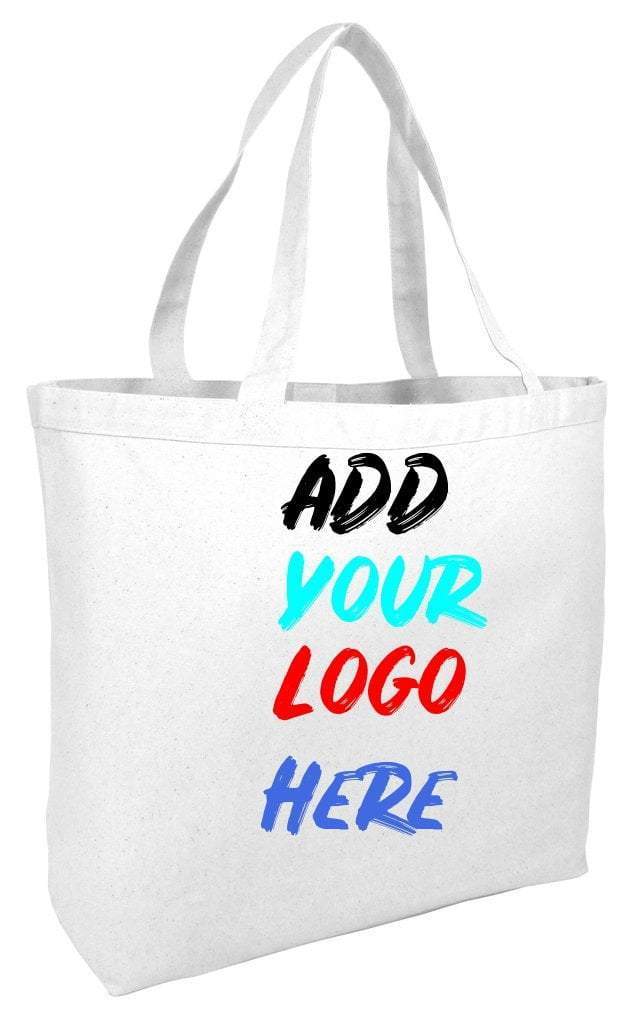 Custom Large Heavy Canvas Tote Bags With Hook And Loop Closure ...