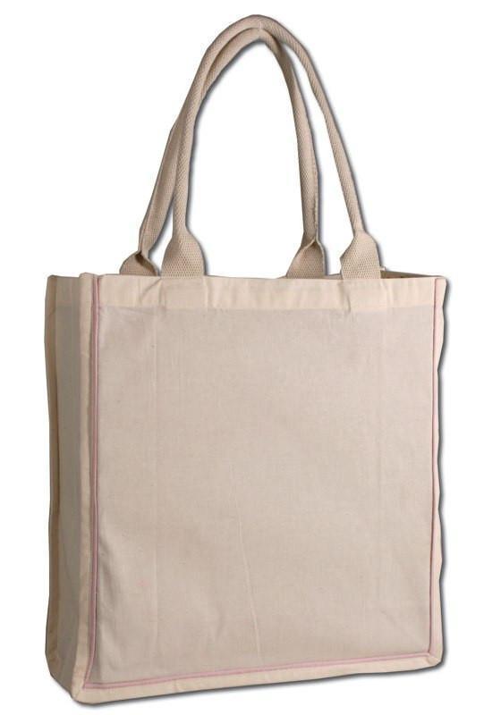 Fancy Handle 100% Cotton Tote Bag - BAGANDCANVAS.COM