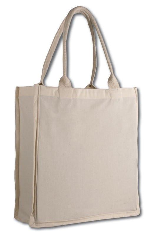 100% cotton tote bag with gusset