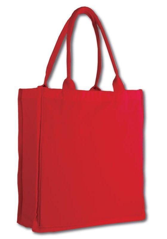 Fancy Tote Bag 100% Cotton Sheeting Full Side Gusset - BAGANDCANVAS.COM