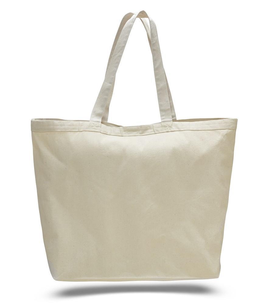 'Jumbo Heavy Canvas Tote Bags With Hook And Loop Closure' - Customized - BAGANDCANVAS.COM