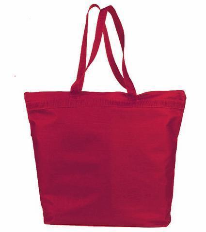 Large Polyester Zippered Tote Bags - BAGANDCANVAS.COM