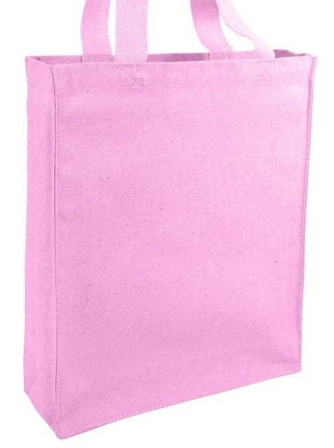 Custom Small Canvas Tote Bag / Book Bag With Gusset - BAGANDCANVAS.COM