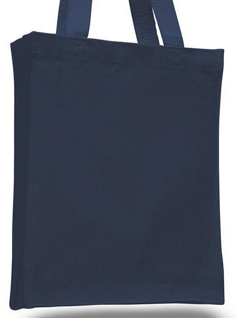 Custom Small Canvas Tote Bag / Book Bag With Gusset - BAGANDCANVAS.COM