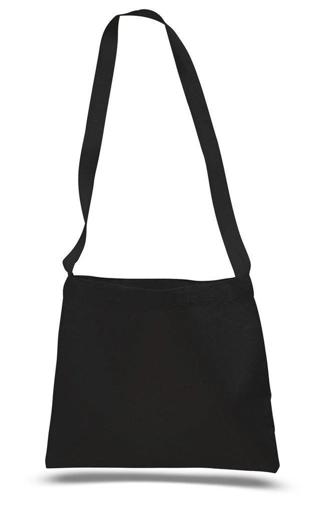 Small Messenger Canvas Tote Bag With Long Straps - BAGANDCANVAS.COM