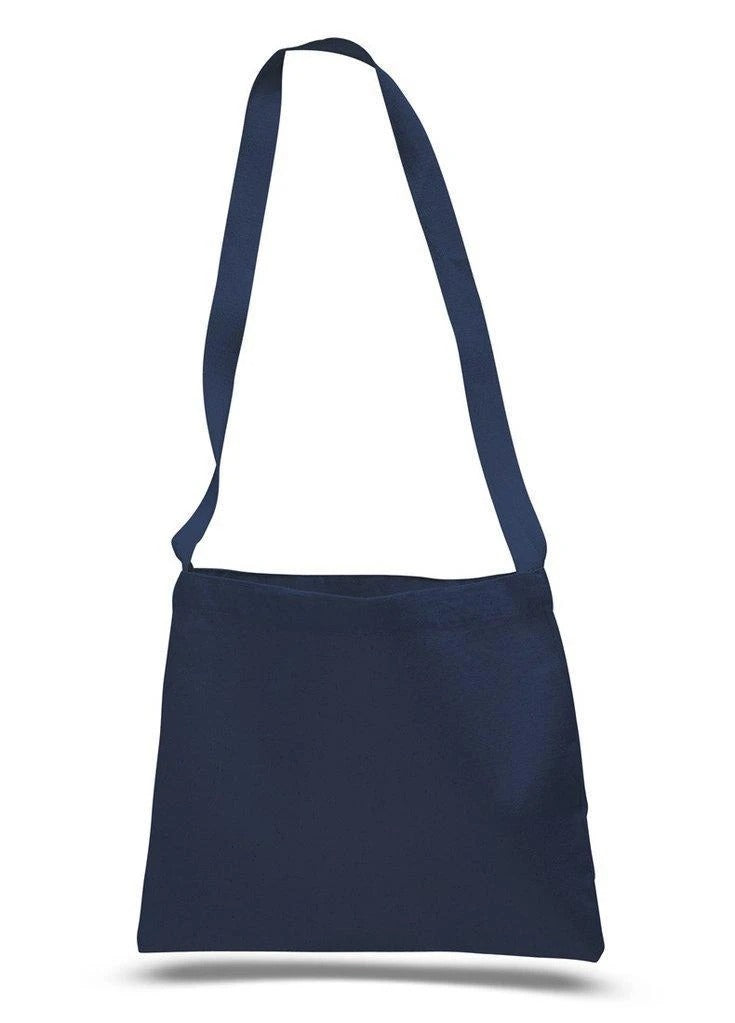 Small Messenger Canvas Tote Bag With Long Straps - BAGANDCANVAS.COM