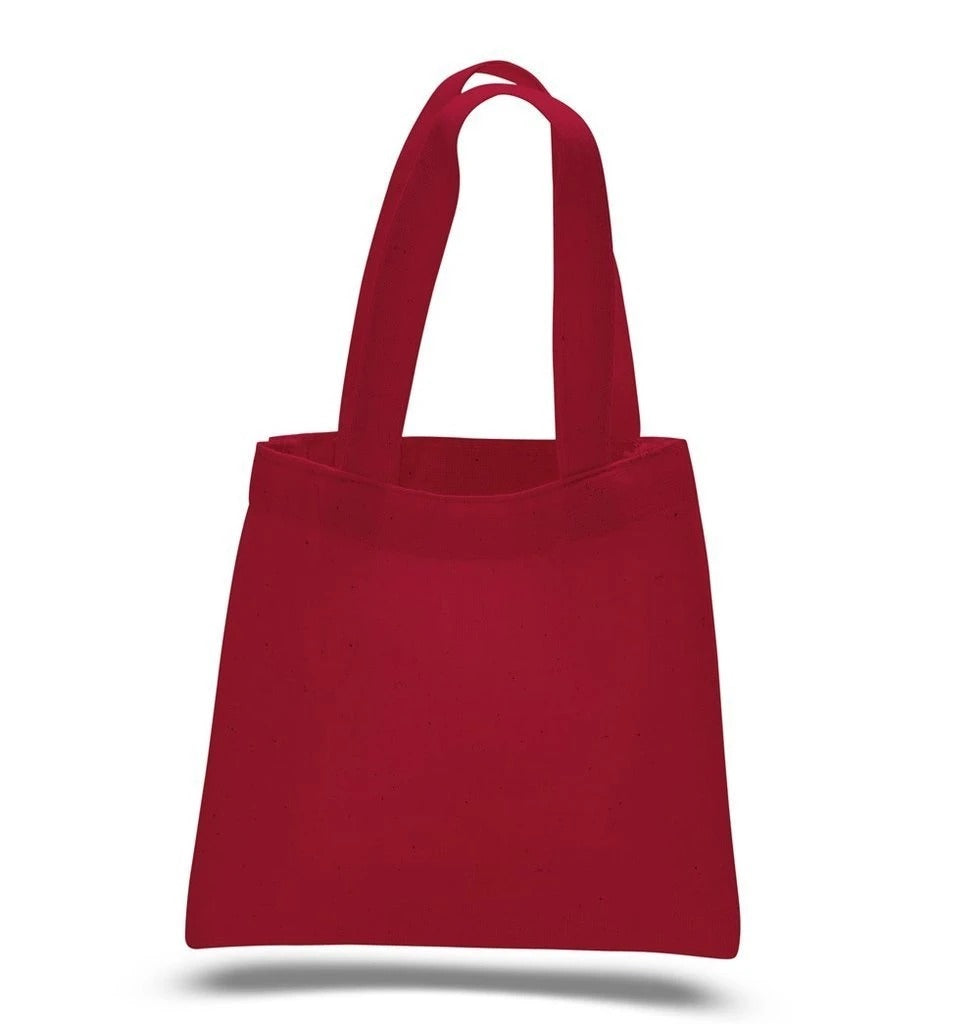 Mini Cotton Tote Bag With Fabric Handles - BAGANDCANVAS.COM