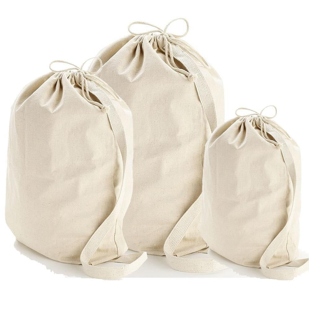 Wholesale Heavy Canvas Laundry Bags W/Shoulder Strap - BAGANDCANVAS.COM