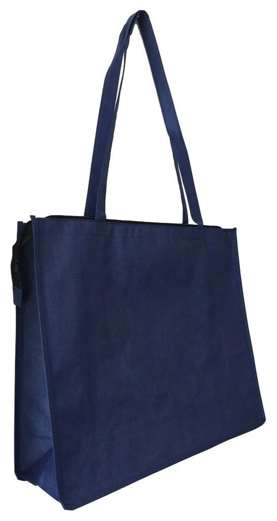 Zippered Large Tote Bags - Reusable Grocery Bags - BAGANDCANVAS.COM