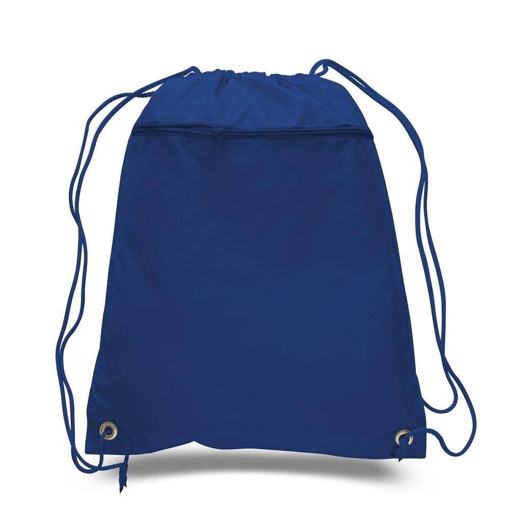 Polyester Cheap Drawstring Bags With Front Pocket - BAGANDCANVAS.COM