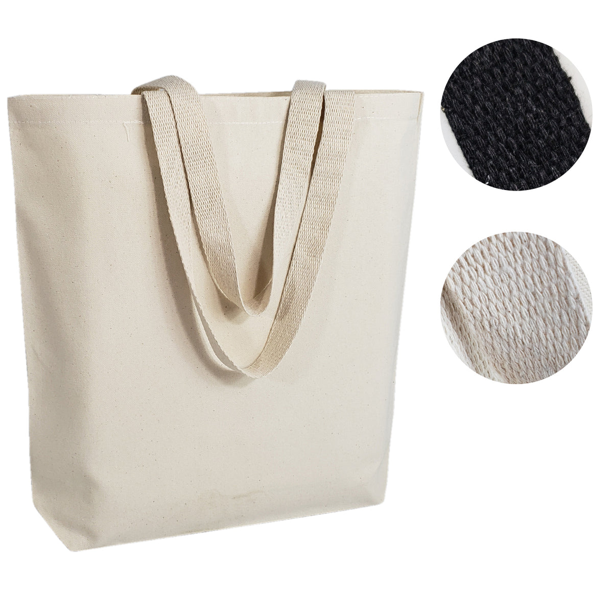 Tote Bag En Coton Beige Avec Fermeture Éclair - Cabas Femme