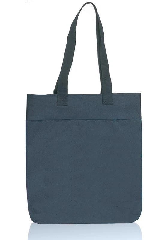 Two Tone Polyester Tote Bags With Long Handles - BAGANDCANVAS.COM