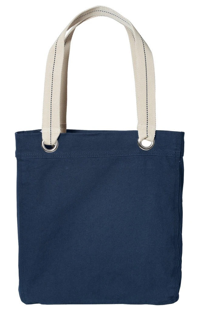 Heavy Canvas Tote Bag With Natural Color Handle - BAGANDCANVAS.COM