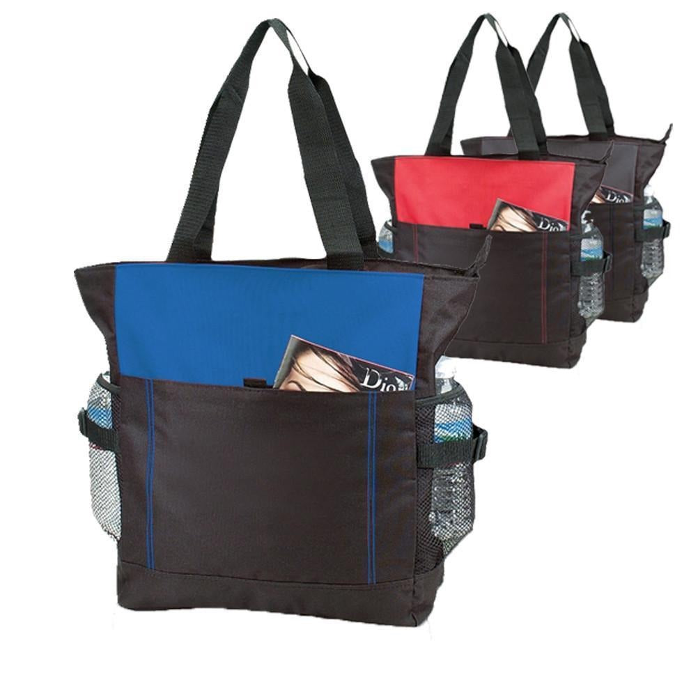 Polyester Daily Zipper Tote Bag - BAGANDCANVAS.COM