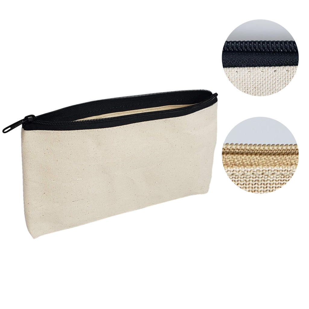 Rectangular Canvas Pouch Bag with Zipper Closure - BAGANDCANVAS.COM