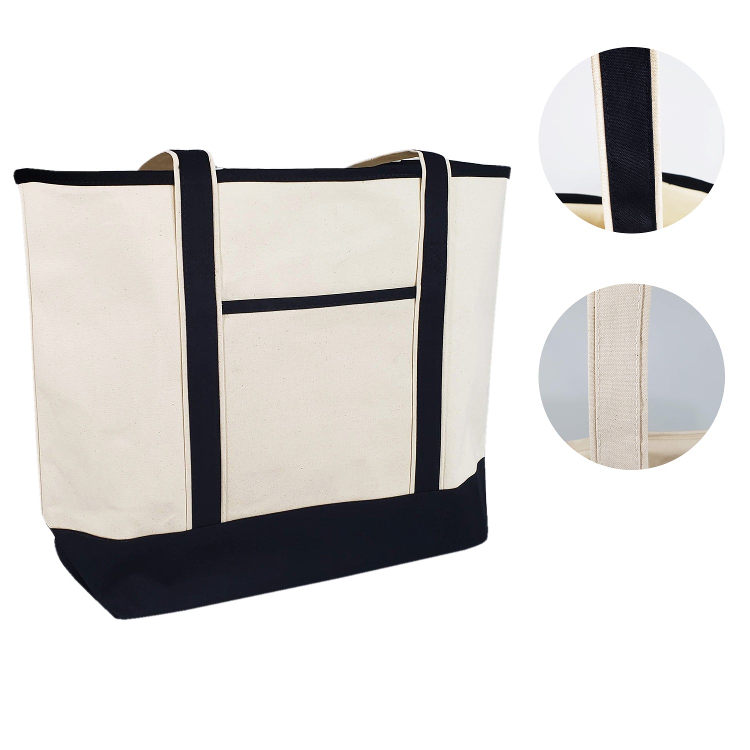 Medium Size Heavy Canvas Deluxe Tote Bag, Canvas Beach Bags